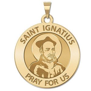 Saint Ignatius of Loyola Round Religious Medal   EXCLUSIVE 