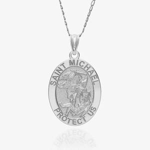 Saint Michael OVAL Religious Medal   EXCLUSIVE 