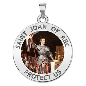 Saint Joan of Arc Religious Medal   Color EXCLUSIVE 