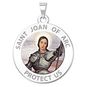 Saint Joan of Arc Religious Medal   color EXCLUSIVE 