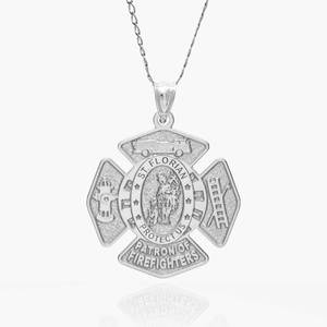 Saint Florian Patron of Firefighters Badge Religious Medal