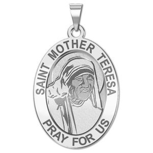 Saint Mother Teresa   Oval Religious Medal  EXCLUSIVE 