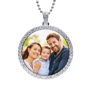 Photo Engraved XL Cubic Zirconia Pendant