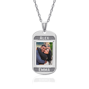 Dog Tag with 2 Names Etched