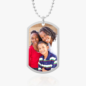 Stainless Steel Photo Dog Tag Photo Pendant with Chain