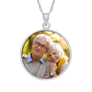 Round with Border Photo Pendant Picture Charm