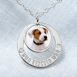Personalized Photo Engraved Pet Swivel Pendant