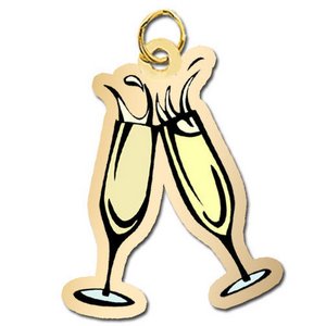 Champagne Glasses Charm