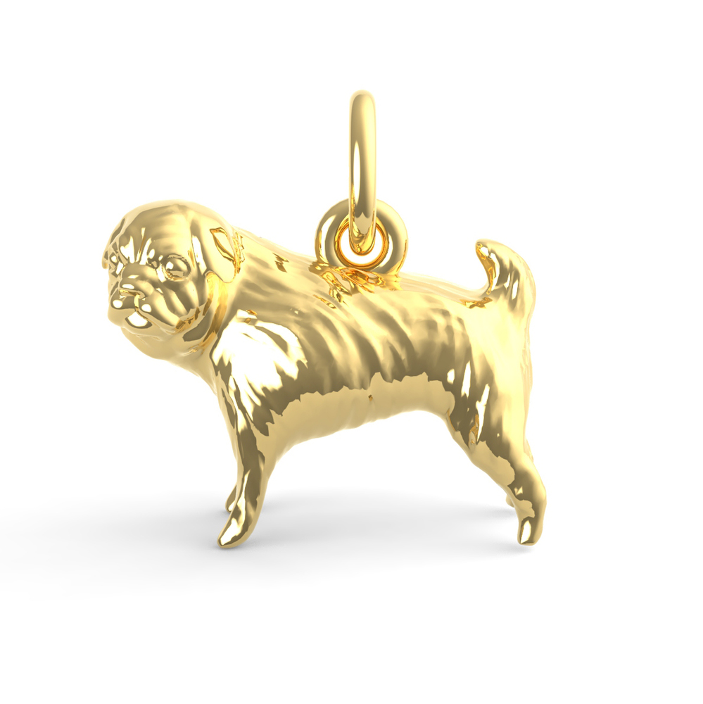 Dog - Pug 14K Gold Charm