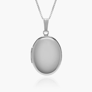 Build Your Own Sterling Silver 2 Picture Oval Locket