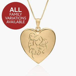 Build Your Own Gold 2 Picture Mom Heart Locket