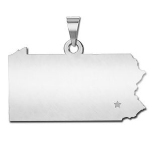 Personalized Pennsylvania Pendant or Charm