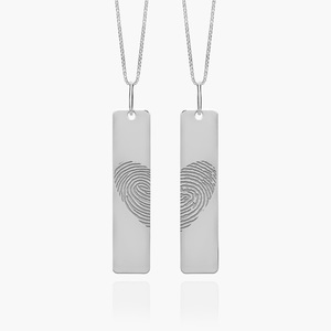 Custom Fingerprint Set of Tags with Chains Included