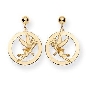 Disney Tinker Bell Dangle Post Round Earrings