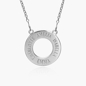 Personalized Mother s Disc with up to 4 Names   Chain Included