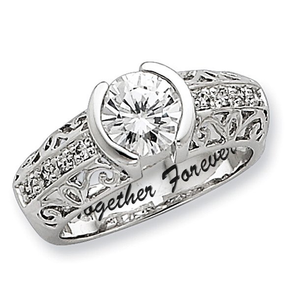 Sterling Silver Round Cubic Zirconia Promise Ring Pg79649 