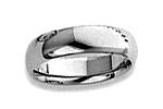 14K White Gold Comfort Fit Wedding Bands