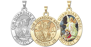 Gold guardian angel on sale charm